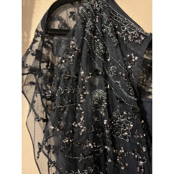 Aidan Mattox Dress 4 Blue Sequin Formal Long Maxi Cruise Party Wedding $450 NEW - Picture 11 of 16